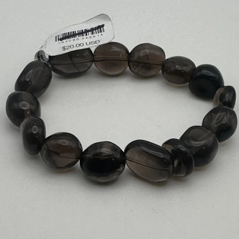 FREE PEOPLE Stretch Stone Bracelet (Smokey Quartz)